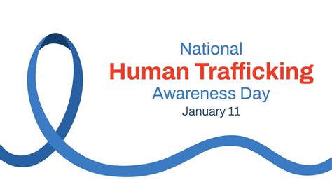 National Human Trafficking Awareness Day Held On 11 January Vector