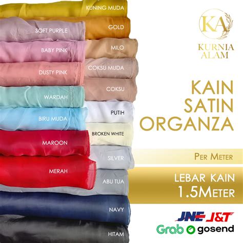 Jual Kain Satin Organza Warna Sage Green Lilac Polos Premium Silk Kaca