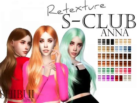 The Sims Resource S Club`s Anna N10 Hair Retextured By Sims 4 Hairs