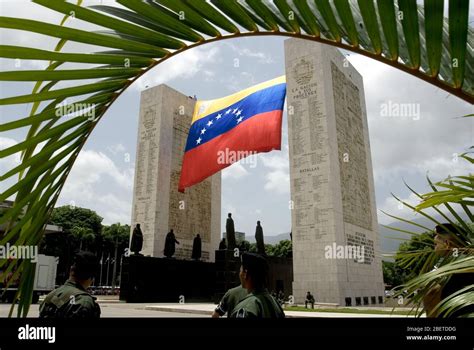 The Venezuelan flag is seen during a military parade in Caracas ...