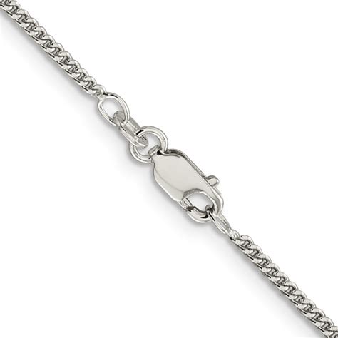 Sterling Silver Mm Curb Chain Unclaimed Diamonds