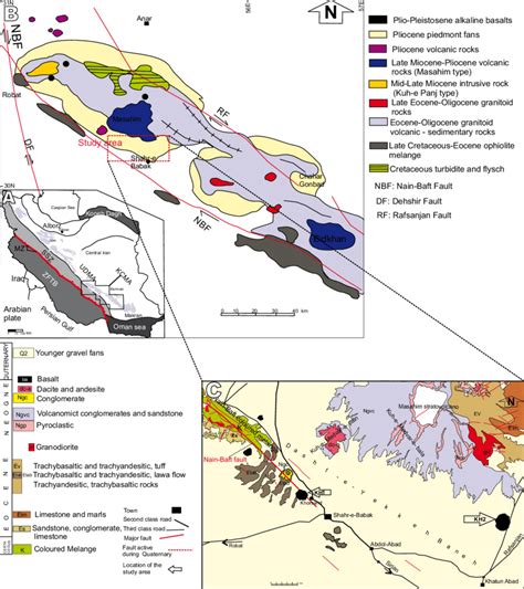 A Simplified Geotectonic Map Of Iran B Simplified Geological Map Of