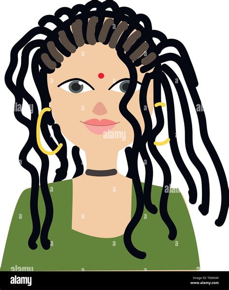 Girl with dreads vector illustration Stock Vector Image & Art - Alamy