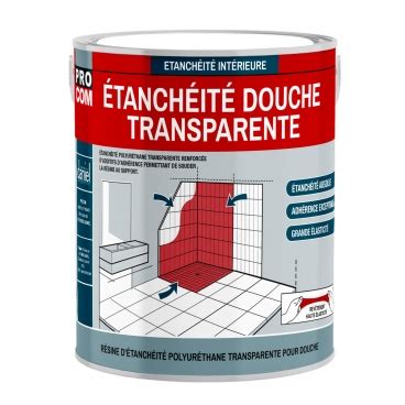 Étanchéité douche résine polyuréthane transparente PROCOM