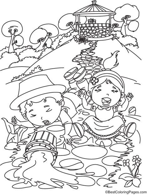 Jack and Jill Nursery Rhymes Coloring Page | Download Free Jack and Jill Nursery Rhymes Coloring ...