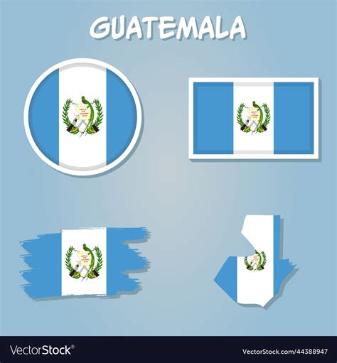 Map of guatemala flag Royalty Free Vector Image