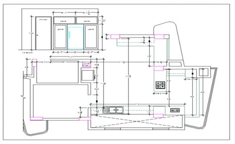 Residential kitchen plan view dwg file | Kitchen plans, How to plan ...