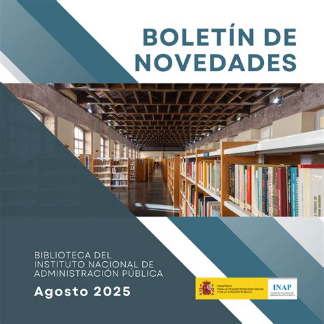 Disponibles las últimas novedades de la Biblioteca del INAP | Instituto