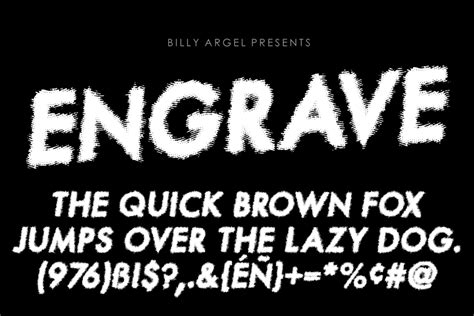 Engrave Type Font Billy Argel Fonts Fontspace