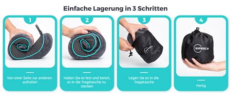 Siproch Nackenkissen Reise aus Memory Foam Atmungsaktiv Nackenhörnchen