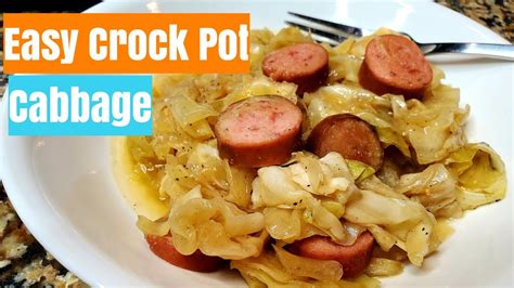 Easy Cabbage And Sausage Recipe In Slow Cooker Crock Pot Youtube