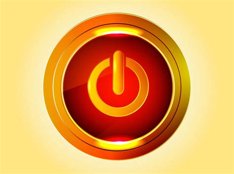 Golden Power Button Vector Art & Graphics | freevector.com