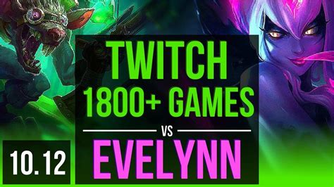 Twitch Vs Evelynn Jungle 1800 Games 10m Mastery Points Kda 66