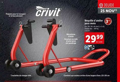 Promo B Quille D Atelier Pour Moto Crivit Chez Lidl