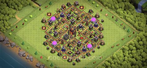 Best Anti 2 Stars Base Th10 With Link Hybrid Town Hall Level 10 Base Copy 240