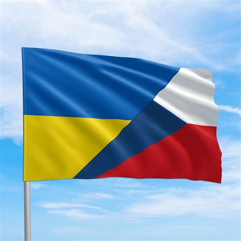 Флаг стран мира Чехия - Украина| Купить флаг по выгодной цене