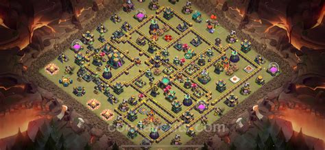 Best Anti 2 Stars War Base Th14 With Link Anti Air Electro Dragon