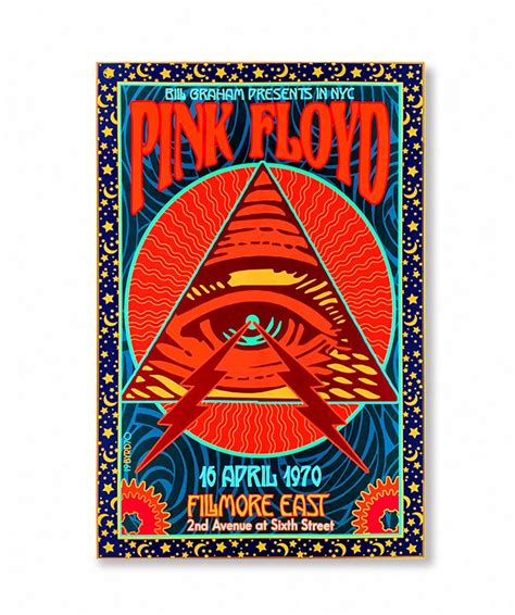 Pink Floyd Vintage Fillmore East Concert Rock Poster Home Etsy