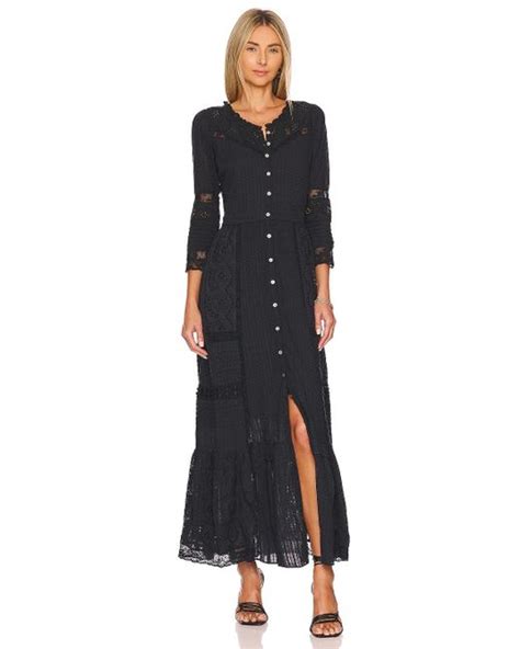 Loveshackfancy Cotton Darlene Victorian Maxi Dress In Black Lyst