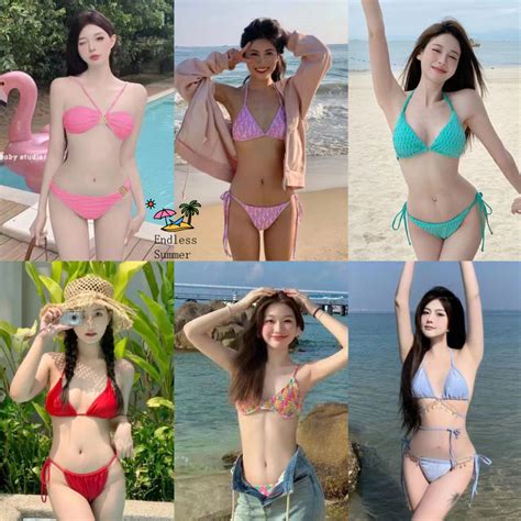 Sexy Triangle Bikini Beach Wear Delivered From Thailand 1 3 Days Bikini Shopee Malaysia