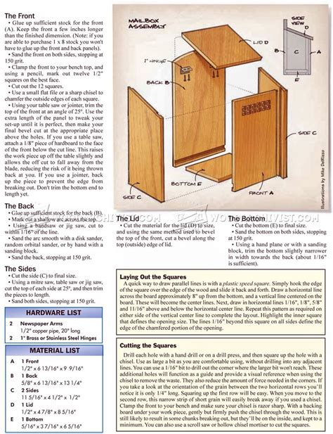 Wooden Mailbox Plans • WoodArchivist