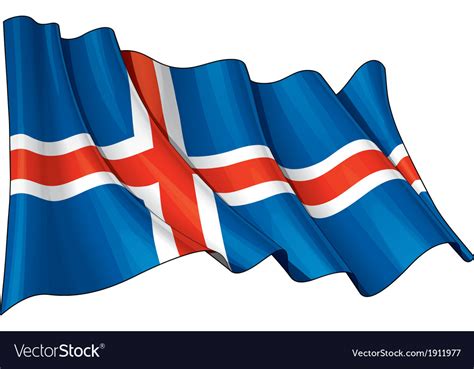 Iceland flag Royalty Free Vector Image - VectorStock