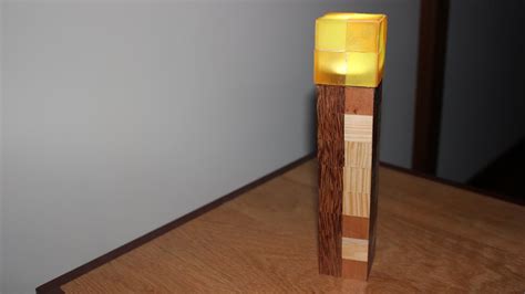 How To Build Minecraft Toys In Real Wood Minecraft Torch Youtube