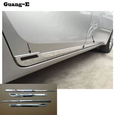 High Quality Car ABS Chrome Side Door Body Trim Stick Strip Lamp Panel