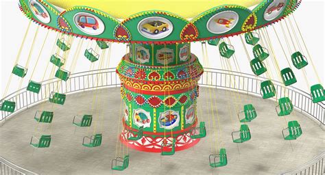 Carnival Swing Ride 3d Model 99 3ds Blend C4d Fbx Ma Obj Max