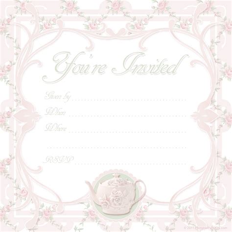 Free Printable Tea Party Invite Template | Printable Party Kits