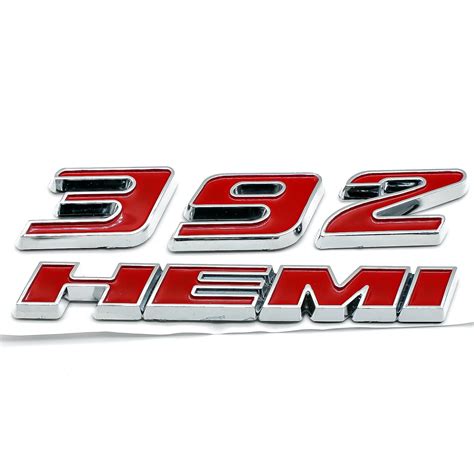 1x 392 Hemi Emblem Badge Plate Decal With Sticker For Dodge Challenger