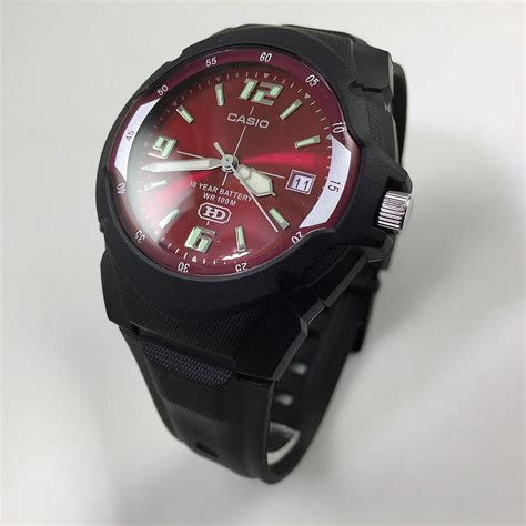 Casio Mens 10 Year Battery Sport Watch Blackred Mw600f 4av