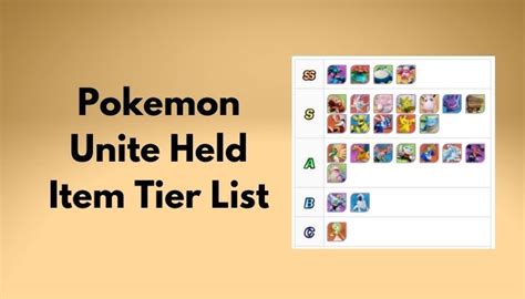 Pokemon Unite Held Item Tier List Latest Guide For Gamers