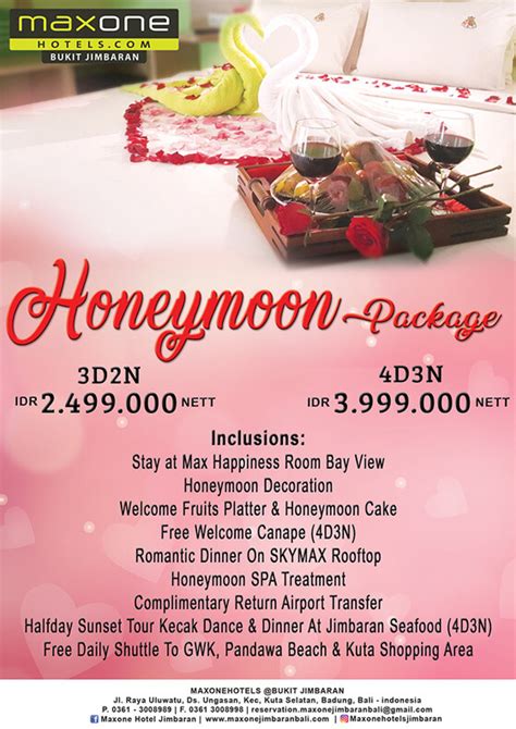 Honeymoon Package | MaxOne Hotel Jimbaran Official Website