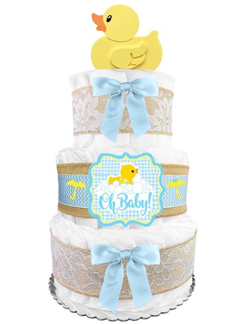 Rubber Ducky Diaper Cake Gender Neutral Baby Shower T For A Boy Or