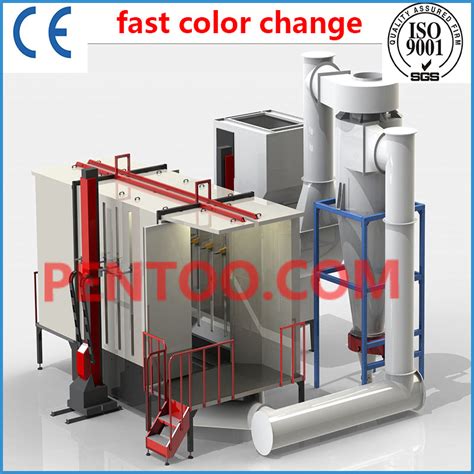 Fast Color Change Powder Booth With Big Cyclone Recovery System China