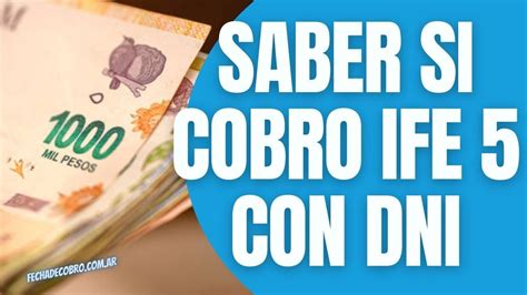 Mi Anses ¿cómo Saber Si Cobro El Ife 5 Con Dni Youtube