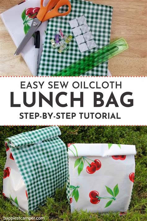 Oilcloth Lunch Bag Tutorial In Lunch Bag Tutorials Easy Sewing