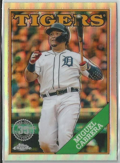 Miguel Cabrera Topps Chrome Th Anniversary Insert Card