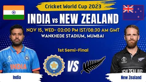 Live Ind Vs Nz 1st Semi Final Icc World Cup 2023 Live Today India Vs New Zealand Semi Final