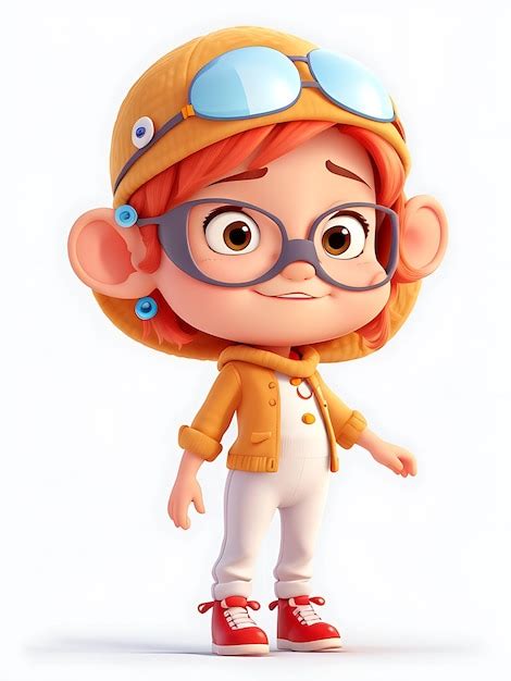 Premium AI Image | A cartoon character with glasses and a hat that says ...