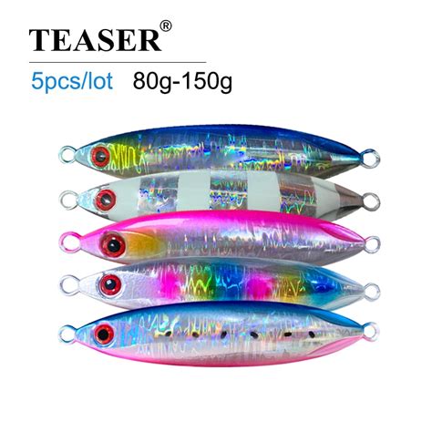 Teaser Pcs Lot G G G G Shore Casting Jigging Spoon Slow