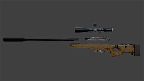 3d l115a3 long range rifle model