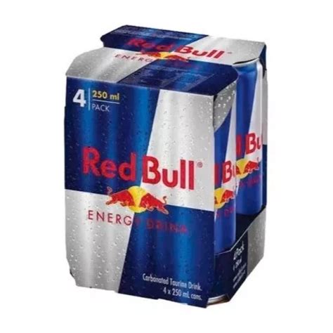 Energético Red Bull Lata Caixa C 4 Unidades 250ml Cada Lata Mercadolivre