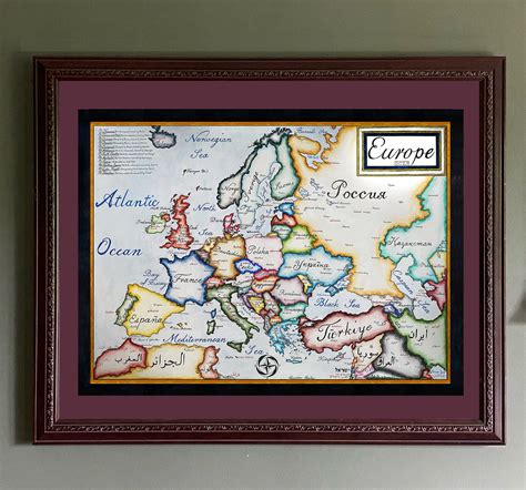 Endonym Map of Europe; Europe Map 2023 in Native Languages – CartographyCraft