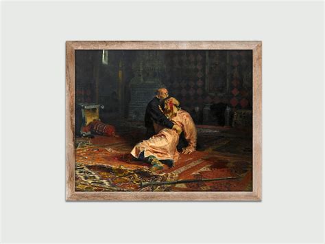 Ivan the Terrible and His Son Ivan 1885 by Ilya Repin, Vintage Painting ...