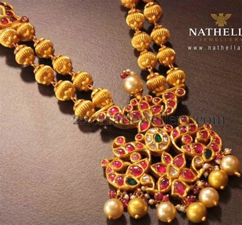 Nathella S Unique Temple Necklace Jewellery Designs