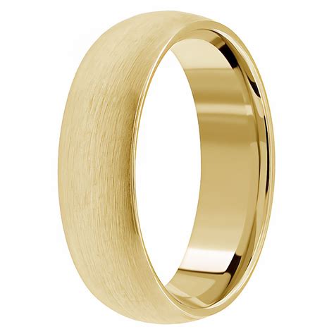 Classic Domed 14k Yellow Gold Wedding Band Polished Ring