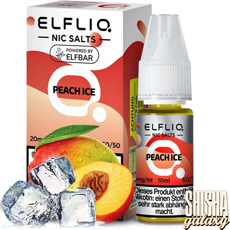 Elfliq By Elf Bar Peach Ice Liquid Nikotin Mg Ml Shisha