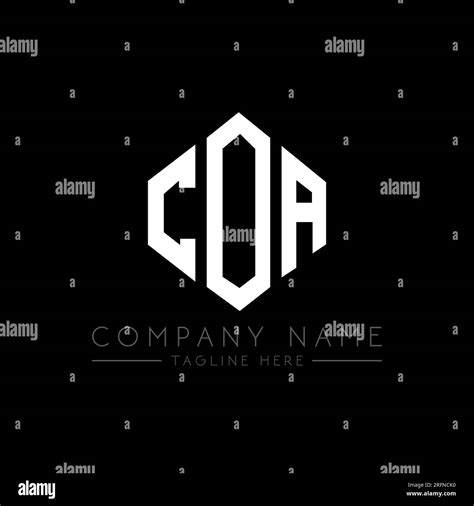 COA letter logo design with polygon shape. COA polygon and cube shape ...